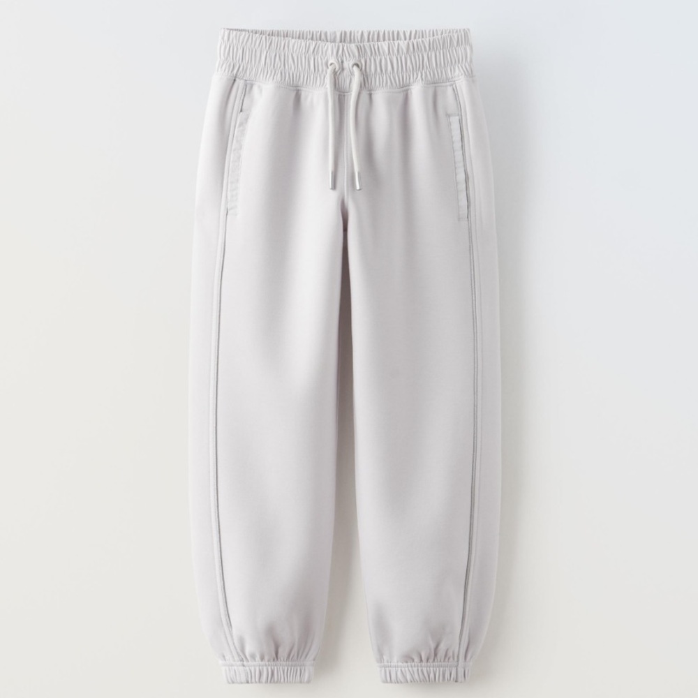 Zara White Jogger Pants